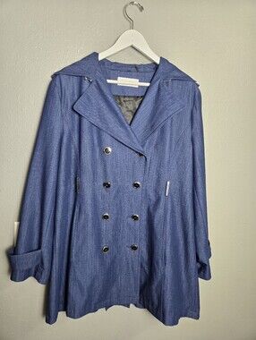 Calvin Klein Double Breasted  Blue Jacket Size XL